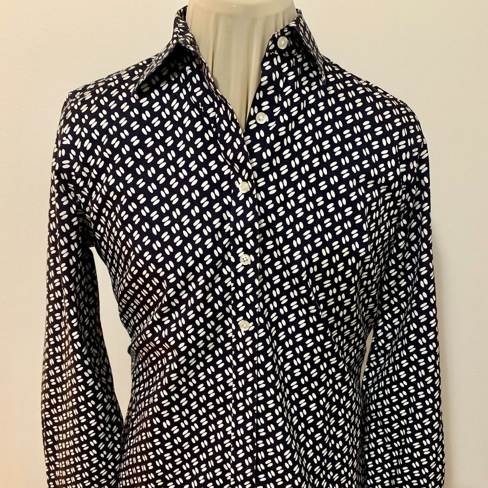 Lands' End Navy Button Down Oxford Shirt